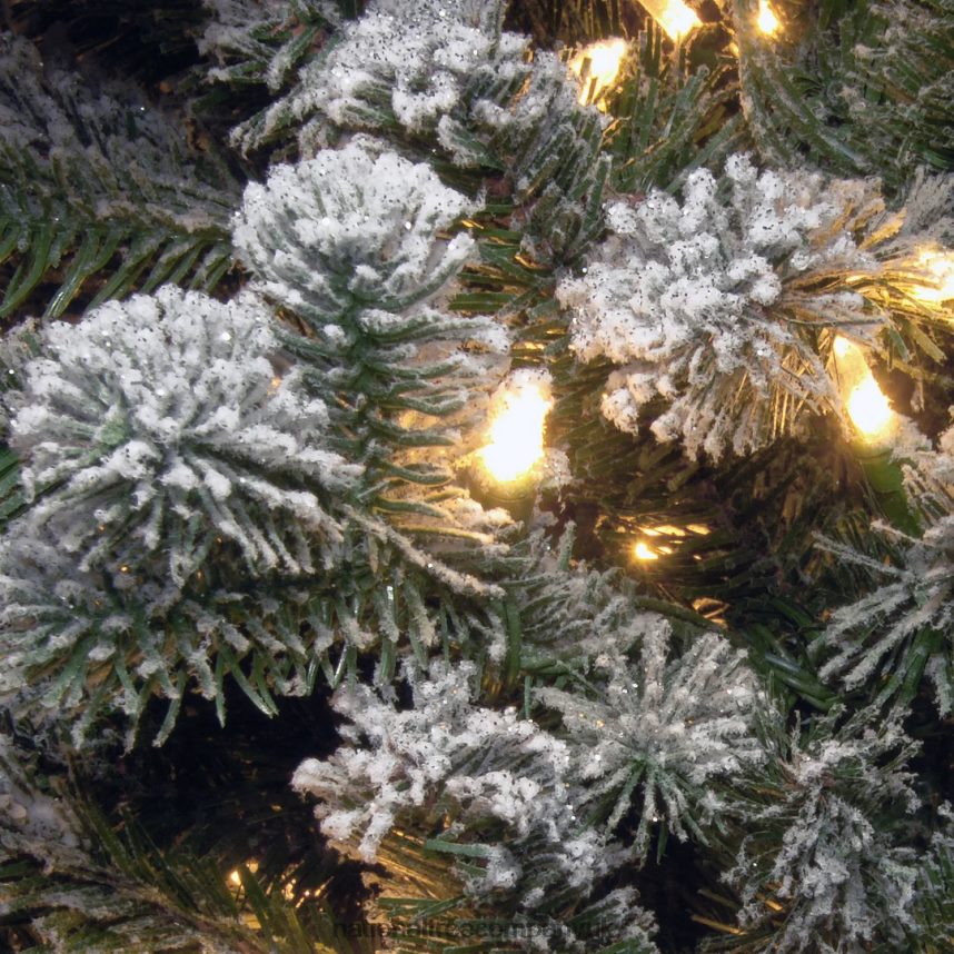 Trees | National Tree Company 6 ft Snowy Sheffield Spruce Slim Half Tree with Clear Lights F2L4F86